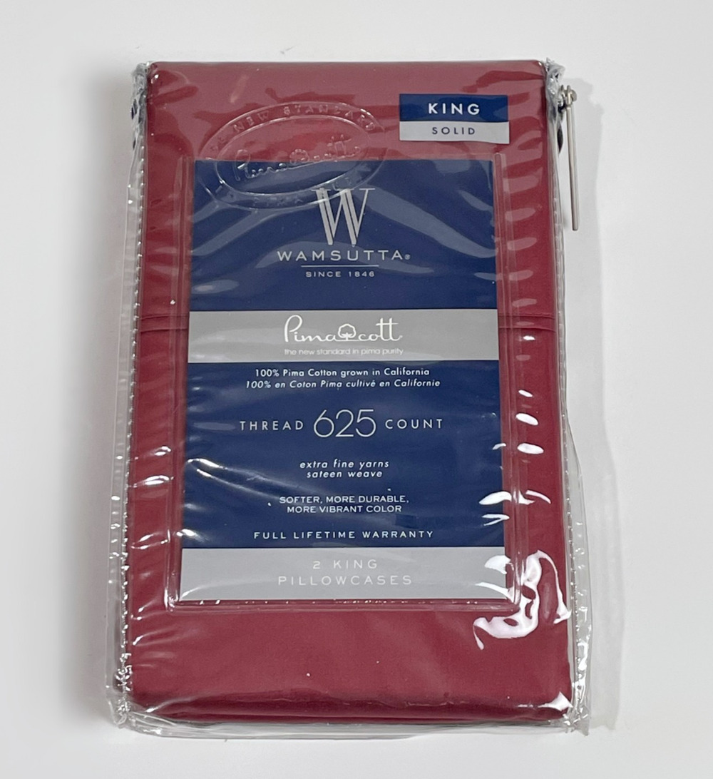 Wamsutta PimaCott 625 Thread Count King Pillowcases - Rust